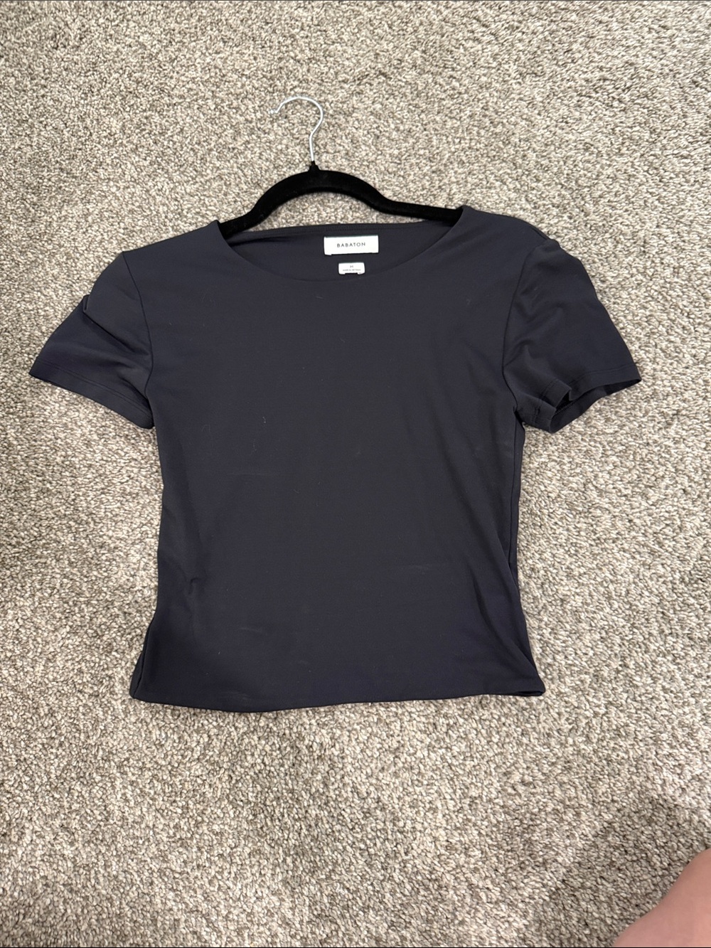 Aritzia Black Short Sleeve Crewneck Tee
